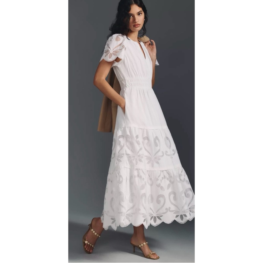 Anthropologie Somerset Maxi Dress Cutwork Edition Medium